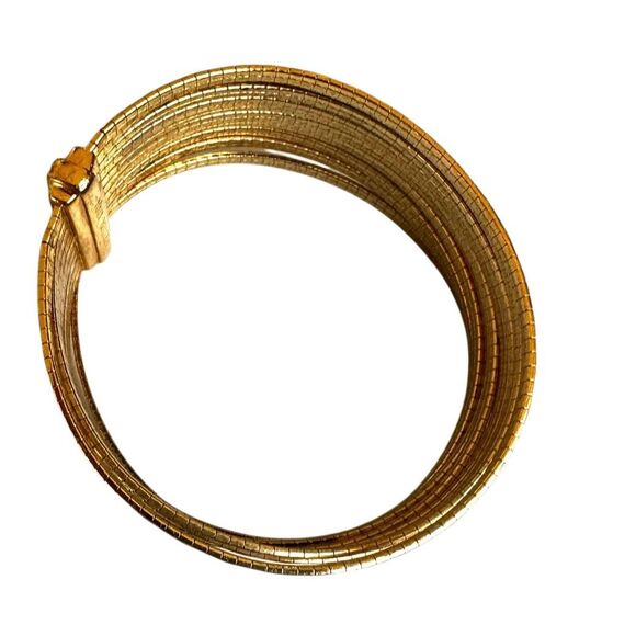 Bellezza Italy Gold-Tone Woven Mesh Cuff Bracelet - Picture 9 of 9